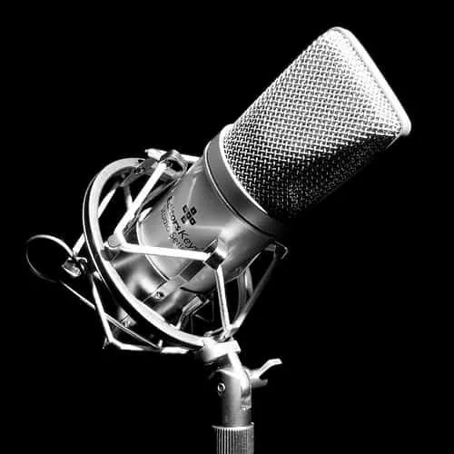 Microphone with a black background used at TorontoK9Center.com