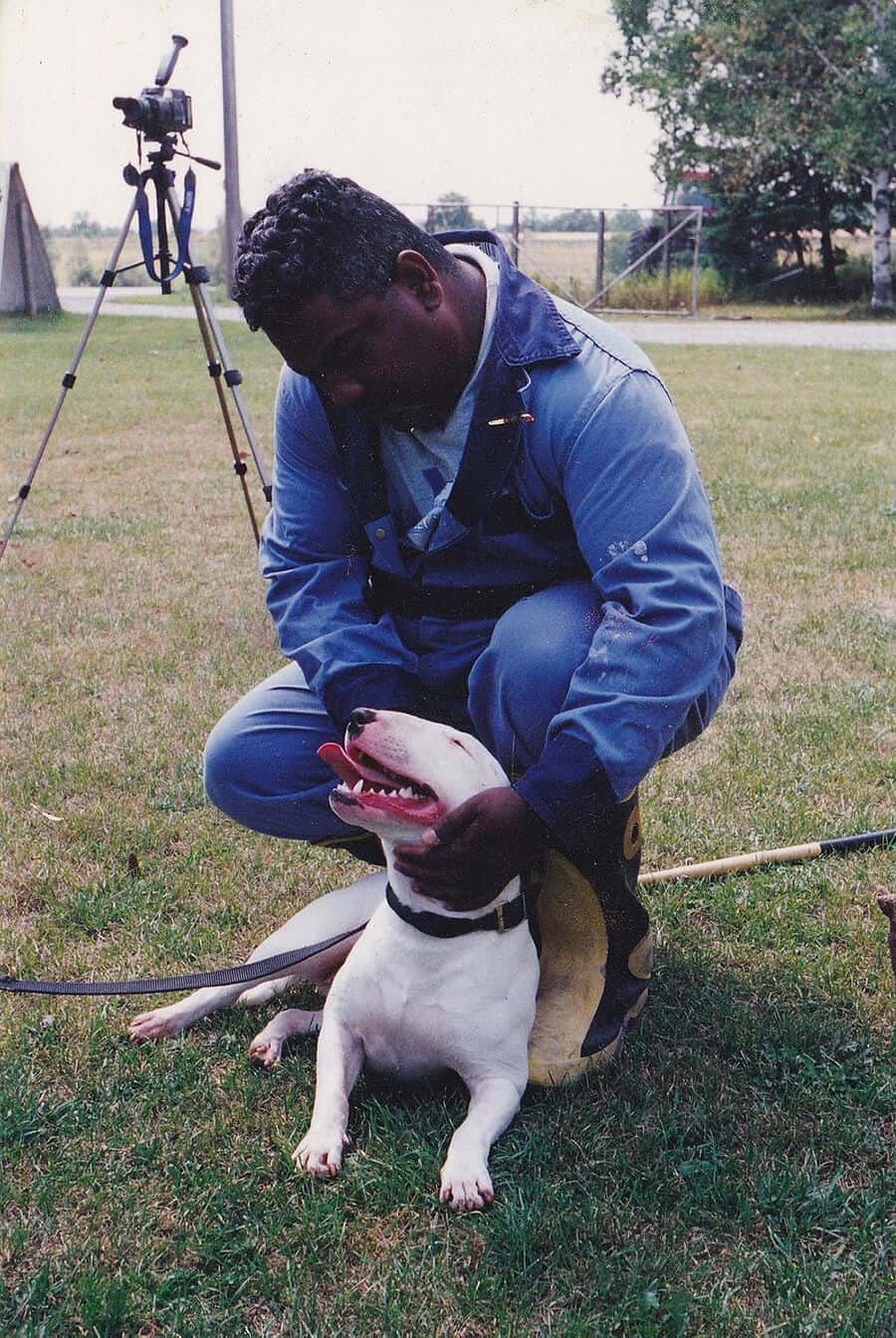 Roger Richards with a Dog in Training at TorontoK9Center.com